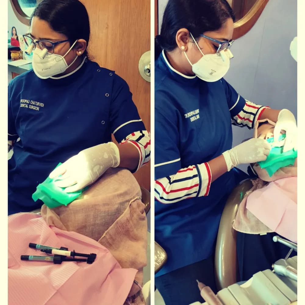 Dr. Roopali performing dental treatment